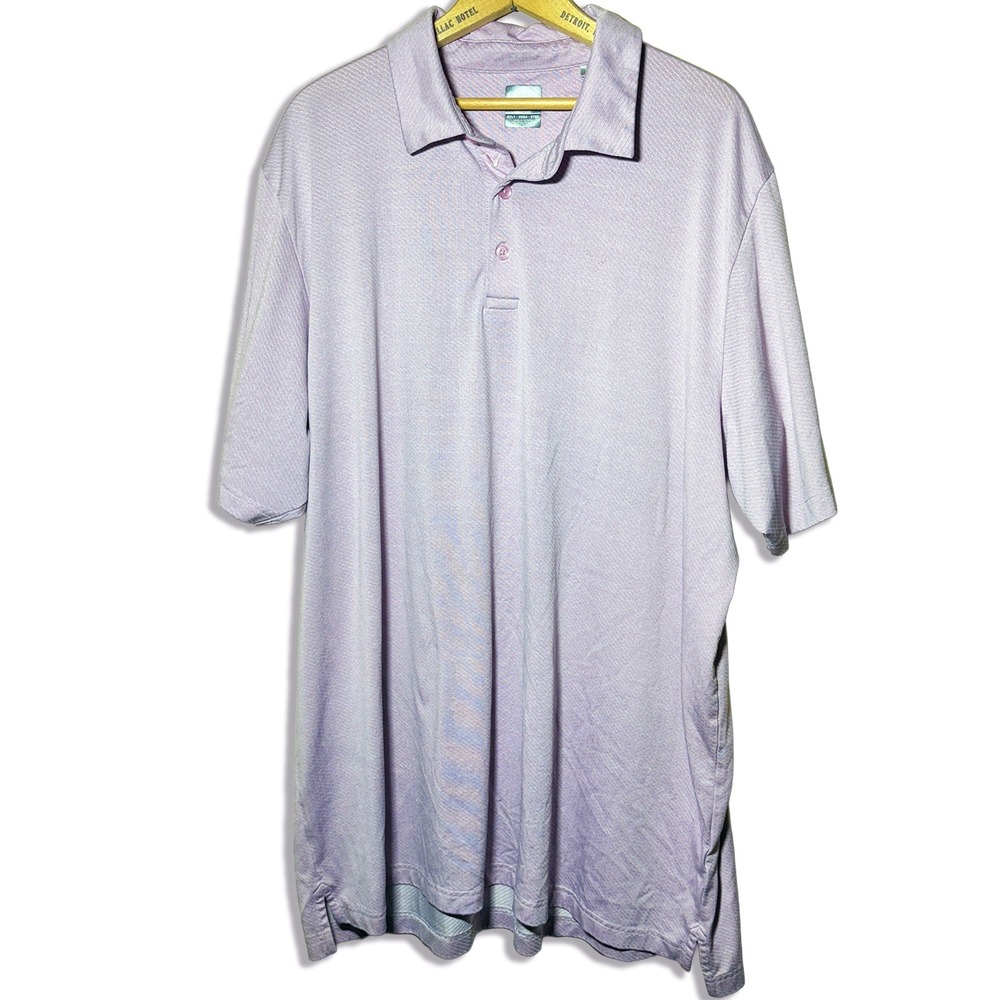 Callaway Opti-Dri Golf Performance Polo Shirt Short Sleeve Purple Chevron 2XLT